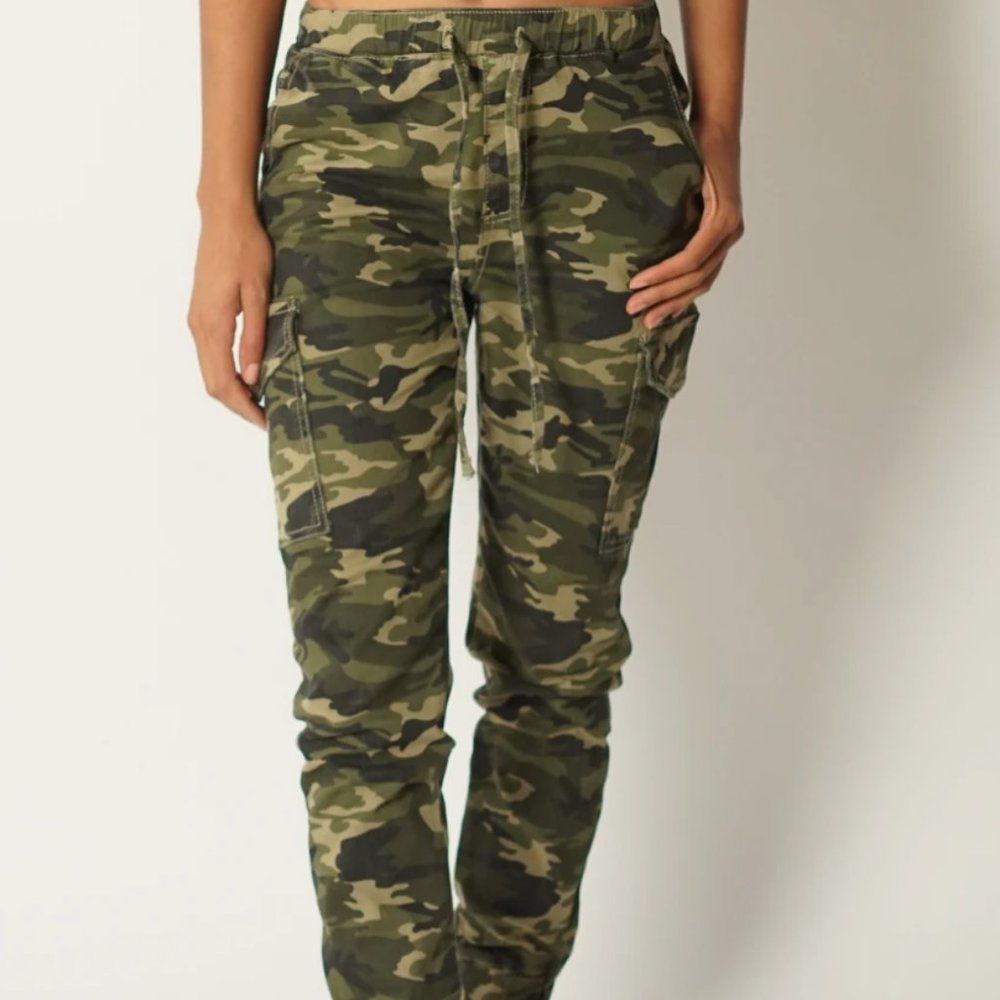 Green Camo Jogger Pants